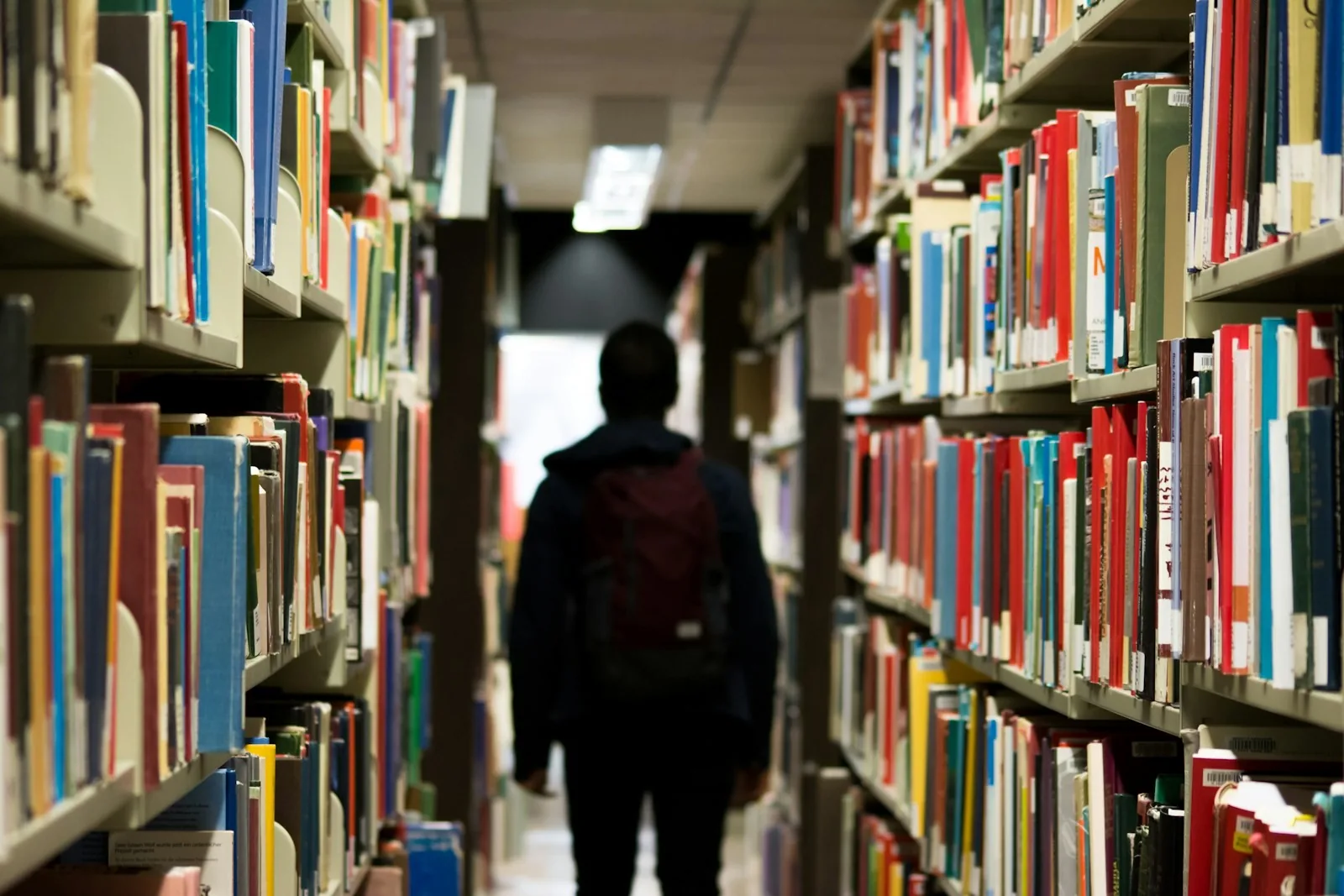 Students studying together in a school library
