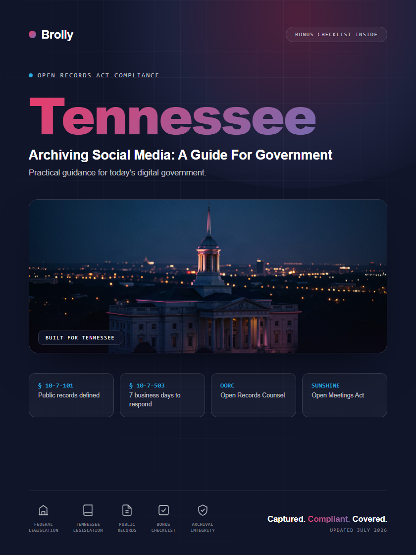 Florida — Archiving Social Media: A Guide For Government