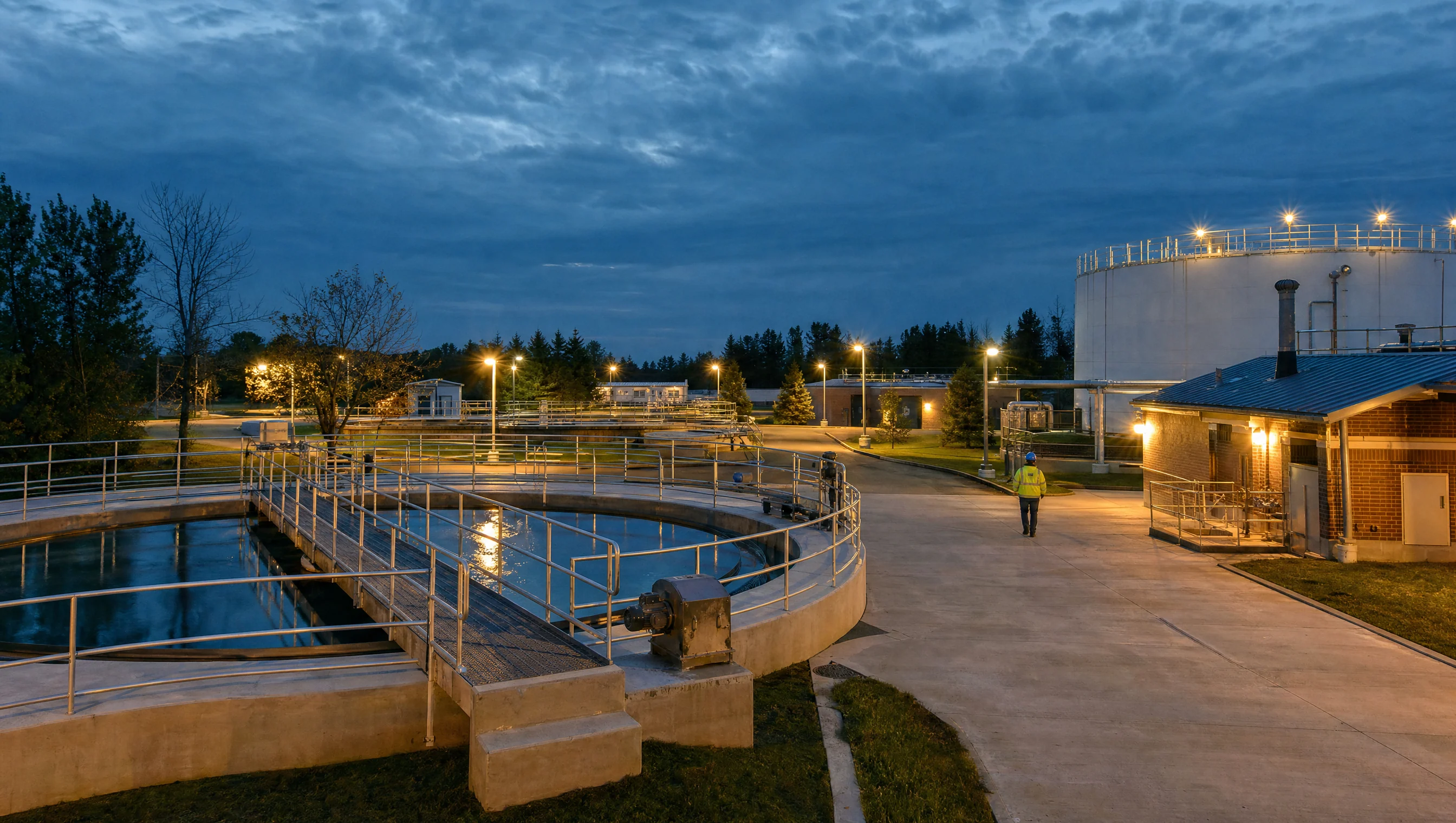 Utility infrastructure operating after dark